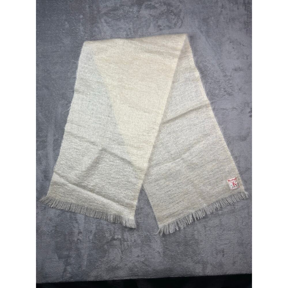 Vintage‎ Scottish Mohair scarf-Fringe Wool Blend